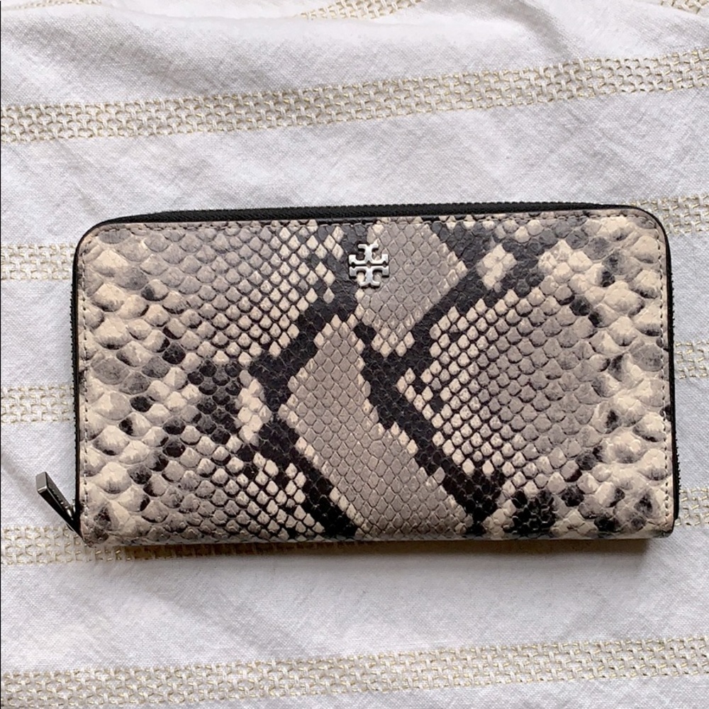 Snakeskin Robinson Zip Continental Wallet